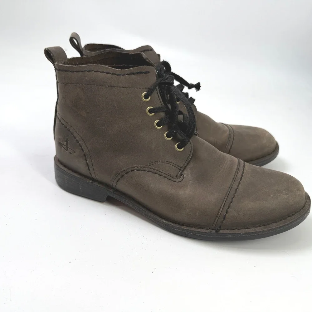 J Shoes Estate Boots Men 10‎ Brown Leather Heritage Indie Hipster Gorpcore